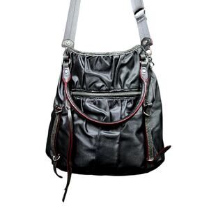 MZ Wallace Bianca Pleated Tote Bag - Grey Coated Canvas - $225 Retail